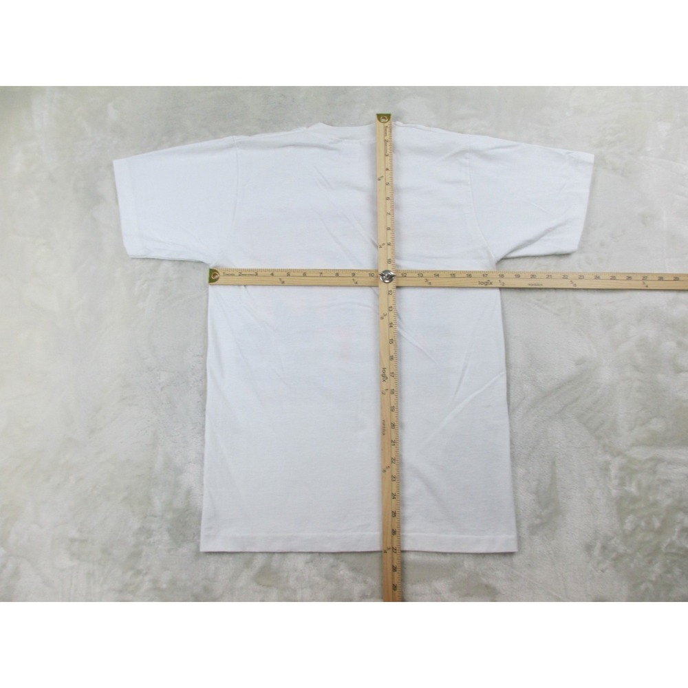 VINTAGE‎ Emerson Fittipaldi Shirt Mens Medium White Rapid Transit Racing 1991* - Picture 6 of 9